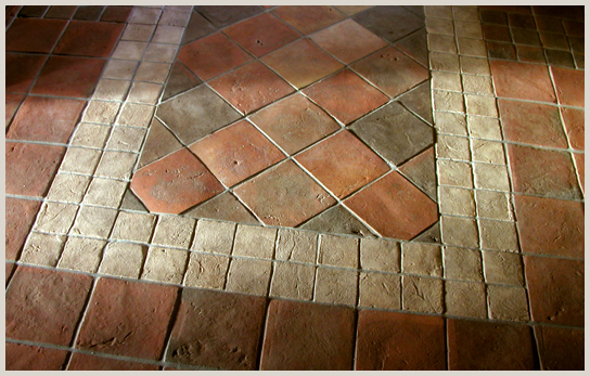 Handmade terracotta tiles